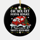 Grappige postbeambte kerst grap Mailman krijg je Keramisch Ornament (Voorkant)