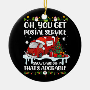 Grappige postbeambte kerst grap Mailman krijg je Keramisch Ornament