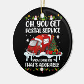 Grappige postbeambte kerst grap Mailman krijg je Keramisch Ornament (Links)