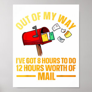 Grappige postbeambte kunst voor mannen vrouwen pos poster