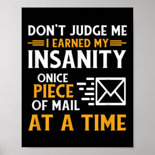 Grappige postbeambte postkoerier offerte poster