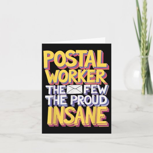 Grappige postbeambte Quote meme ontwerp Kaart (Voorkant)