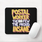 Grappige postbeambte Quote meme ontwerp Muismat (Met muis)