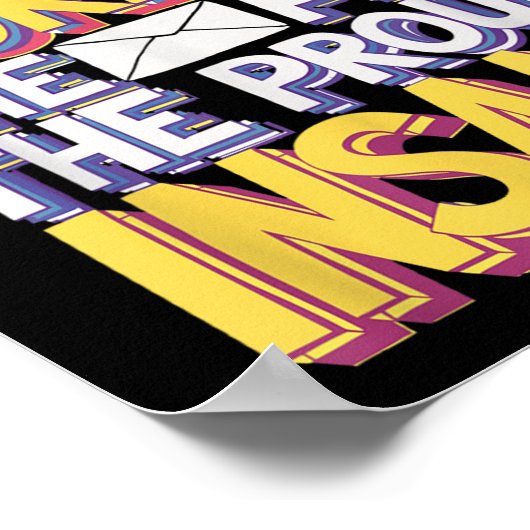 Grappige postbeambte Quote meme ontwerp Poster (Hoek)