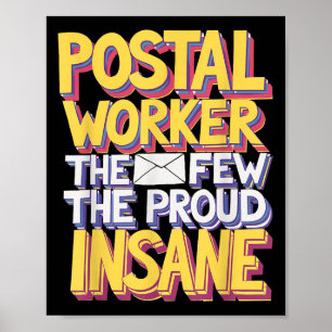 Grappige postbeambte Quote meme ontwerp Poster