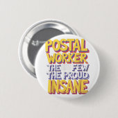 Grappige postbeambte Quote meme ontwerp Ronde Button 5,7 Cm (Voorkant /achterkant)
