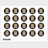 Grappige postbeambte Quote meme ontwerp Ronde Sticker (Vel)