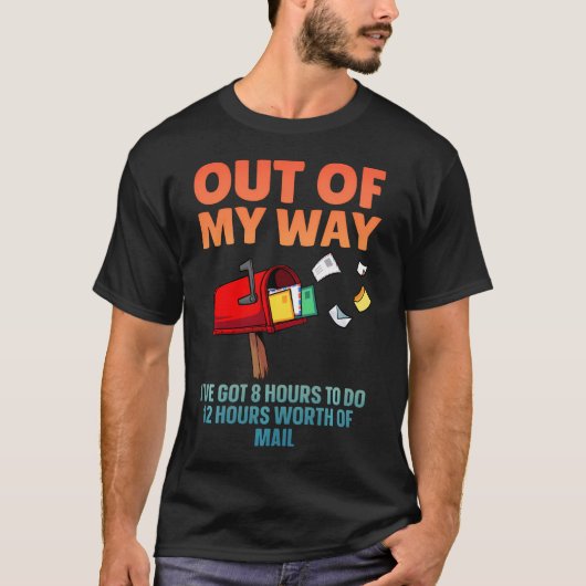 Grappige postbode kunst voor postbode t-shirt (Voorkant)