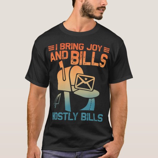 Grappige Postbode Postbezorger Post T-shirt (Voorkant)