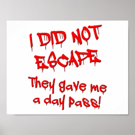 Grappige Poster Dagpas (Voorkant)
