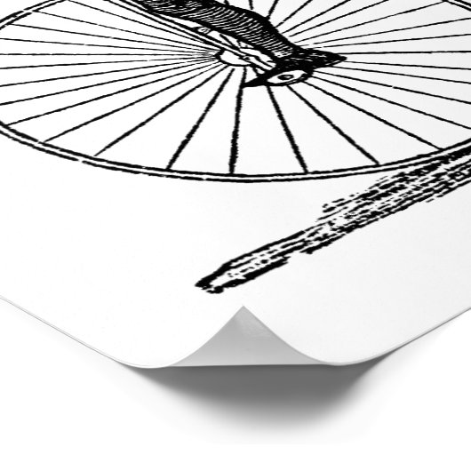 Grappige Poster Fietsers Hatend (Hoek)
