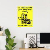 Grappige Poster Humor Neem Een Stoel (Thuiskantoor)