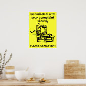 Grappige Poster Humor Neem Een Stoel (Keuken)