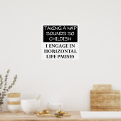 Grappige Poster Met Horizontale Pauzes (Keuken)