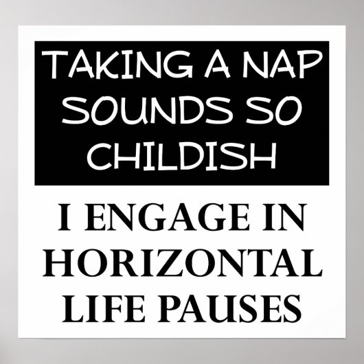 Grappige Poster Met Horizontale Pauzes (Voorkant)