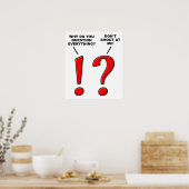 Grappige Poster Met Leestekens (Keuken)