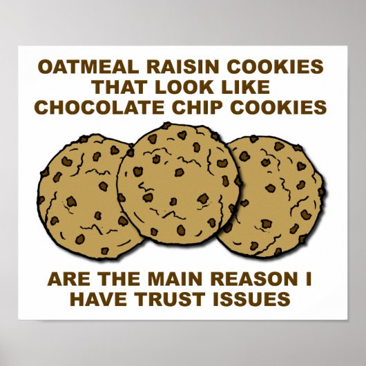 Grappige Poster over Cookie Vertrouwensproblemen (Voorkant)
