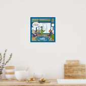 Grappige Poster Over De Natuurlijke Vijand Van Kat (Keuken)