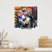 Grappige Poster over Turkije Biker (Keuken)