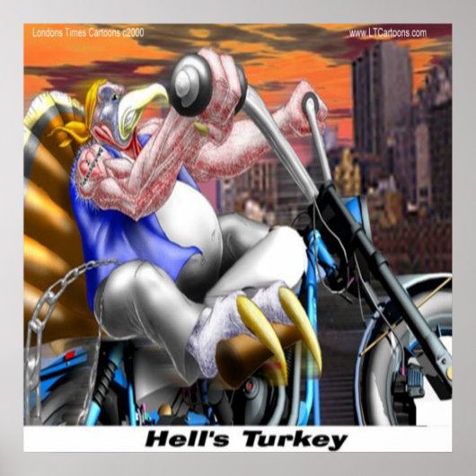 Grappige Poster over Turkije Biker (Voorkant)