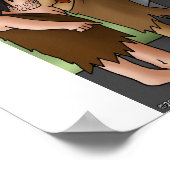 Grappige Poster Steen Papier Schaar (Hoek)