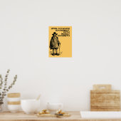 Grappige Poster/ Teken over Poep Poster (Keuken)