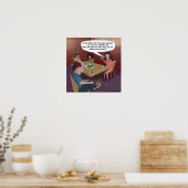 Grappige Poster van FunGuy Met Paddenstoelen (Keuken)