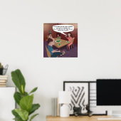 Grappige Poster van FunGuy Met Paddenstoelen (Thuiskantoor)