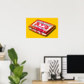 Grappige poster van mix tapes bedrukte aanwijsbord (Thuiskantoor)