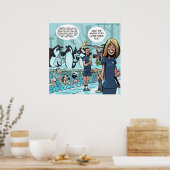Grappige poster van Rick London over Orca wraak (Keuken)
