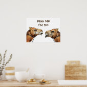 Grappige Poster van Zoenende Kamelen (Keuken)