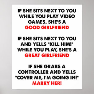 Grappige Poster Voor Gamer Vriendin