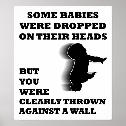 Grappige Poster Weggegooid Tegen Een Muur (Voorkant)