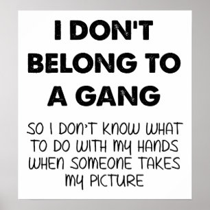 Grappige Poster Zonder Bende Foto Maken
