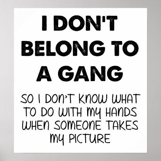 Grappige Poster Zonder Bende Foto Maken (Voorkant)