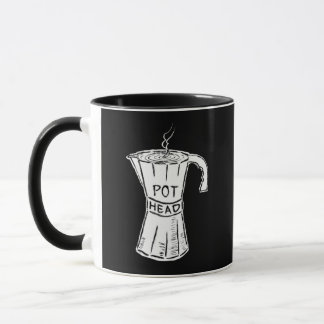 Grappige Pot Head Koffiemok Zwart Mok