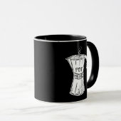 Grappige Pot Head Koffiemok Zwart Mok (Voorkant rechts)