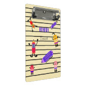 Grappige potloden en rubbers mini klembord (Schuin)