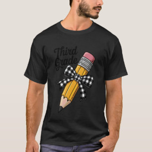 Grappige Potlood Boog Derde Klas Terug naar School T-shirt