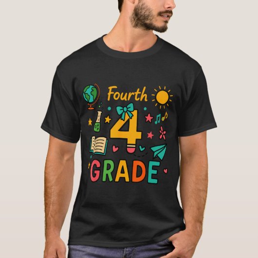 Grappige potloodboog terug naar school leraar graf t-shirt (Voorkant)