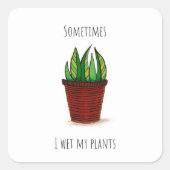 Grappige Potted Plant Sticker (Voorkant)