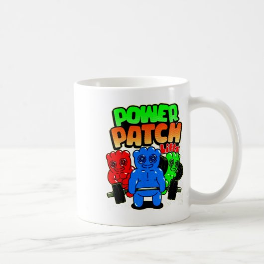 Grappige Power Patch Tilt Halthouding Lichaamstrai Koffiemok (Rechts)