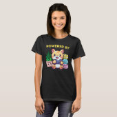 Grappige Powered By Gamer Kat Plant Macaroons T-shirt (Voorkant volledig)