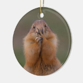 grappige prairiehond keramisch ornament (Links)