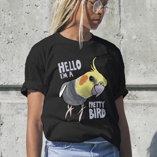 Grappige pratende grijze kaketiel hallo mooie voge t-shirt