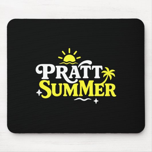 Grappige Pratt Zomer Grafisch Ontwerp Muismat (Voorkant)