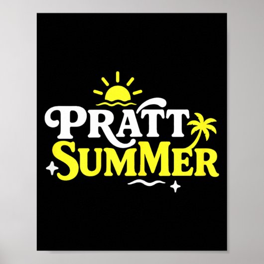 Grappige Pratt Zomer Grafisch Ontwerp Poster (Voorkant)