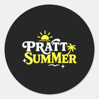 Grappige Pratt Zomer Grafisch Ontwerp Ronde Sticker