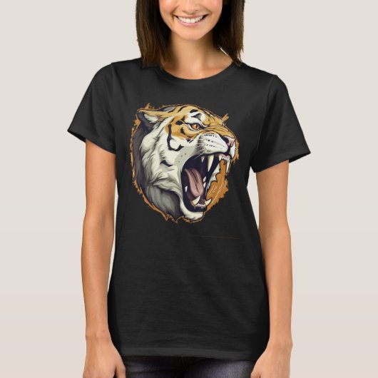 Grappige prehistorische Sabertooth voor dieren en T-shirt (Voorkant)