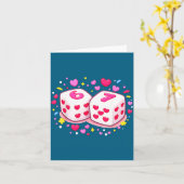 Grappige Preppy 67 Valentijnsdag Zes Zeven Dobbels Kaart (Gele Bloem)